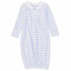 Best Sale 😉 Edgehill Collection Baby Boys Newborn-6 Months Blue Stripe Gown ⭐