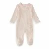 Brand new 🌟 Edgehill Collection Baby 👧 Girls Preemie-6 Months Long-Sleeve Floral-Embroidered Footed Coverall Pink 👍