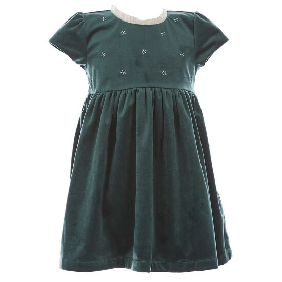 Cheapest π Edgehill Collection Little π§ Girls 2T-6X Hunter Velour Cap Sleeve π Dress Green 𧨠1 Cheapest π Edgehill Collection Little π§ Girls 2T-6X Hunter Velour Cap Sleeve π Dress Green π§¨