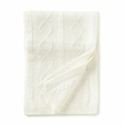 Outlet 💯 Edgehill Collection Cable-Knit Baby Blanket Pink 🔔