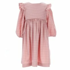 Best Sale 🧨 Edgehill Collection Little 👧 Girls 2T-6X Ruffle Front Check 👗 Dress Green 🤩 -Edgehill Collection Store unnamed file 549