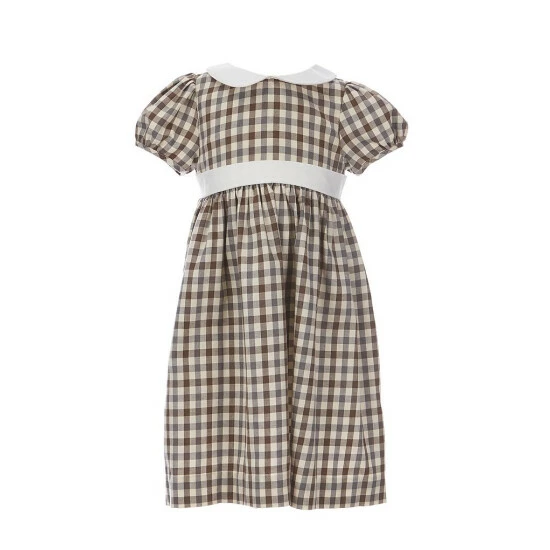Best Sale π₯° Edgehill Collection Little Girl Toddler 2T-6X Plaid π Dress With Peter Pan Collar Brown/grey π₯° 1 Best Sale π₯° Edgehill Collection Little Girl Toddler 2T-6X Plaid π Dress With Peter Pan Collar Brown/grey π₯°