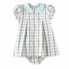 Top 10 😍 Edgehill Collection Baby 👧 Girls 3-24 Months Plaid Short Sleeve A-Line 👗 Dress Green ❤️