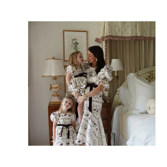 New π Edgehill Collection X Nicola Bathie Baby π§ Girls 3-24 Months Floral Print Short Puff Sleeve Velvet Ribbon Babydoll π Dress Ivory β 5 New π Edgehill Collection X Nicola Bathie Baby π§ Girls 3-24 Months Floral Print Short Puff Sleeve Velvet Ribbon Babydoll π Dress Ivory β - Image 5