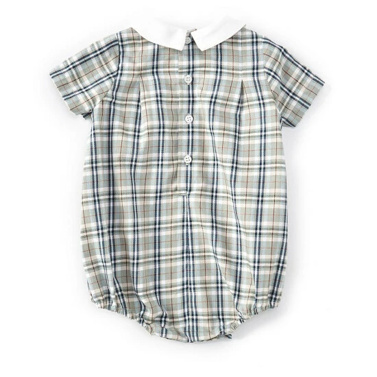 Cheap π Edgehill Collection Baby Boys 3-24 Months Plaid Bubble Romper Green π 2 Cheap π Edgehill Collection Baby Boys 3-24 Months Plaid Bubble Romper Green π - Image 2