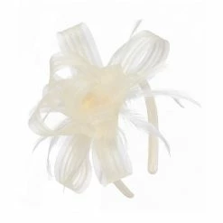 Buy ✔️ Edgehill Collection Little 👧 Girls Princess Fascinator Headband Ecru ✔️