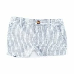 Best Sale ✨ Edgehill Collection Baby Boys 3-24 Months Pull Linen Blend Short Blue 💯