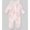 New 🎉 Edgehill Collection Baby 👧 Girls Preemie-9 Months Long-Sleeve Vintage Floral Footed Coverall Pink ⌛