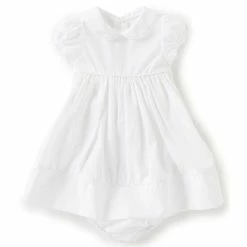 Budget ❤️ Edgehill Collection Baby 👧 Girls Newborn-24 Months Peter-Pan Collar Solid A-Line 👗 Dress Pink 😀 -Edgehill Collection Store unnamed file 88