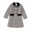Cheap 😉 Edgehill Collection Little 👧 Girls 2T-6X Velvet Collar Double Breasted Plaid Tweed 🧥 Coat Multi 🔔